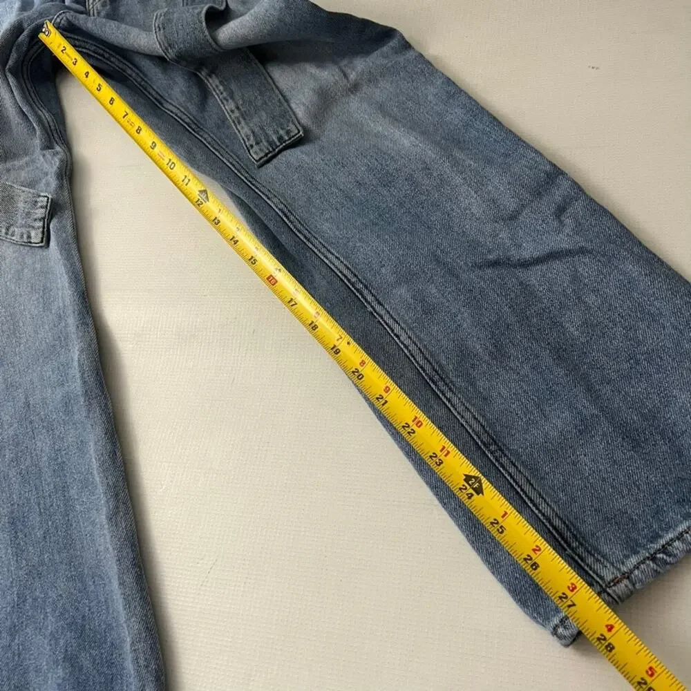 Hudson High Rise Paper Bag Straight Jeans Women‎ Size 27
